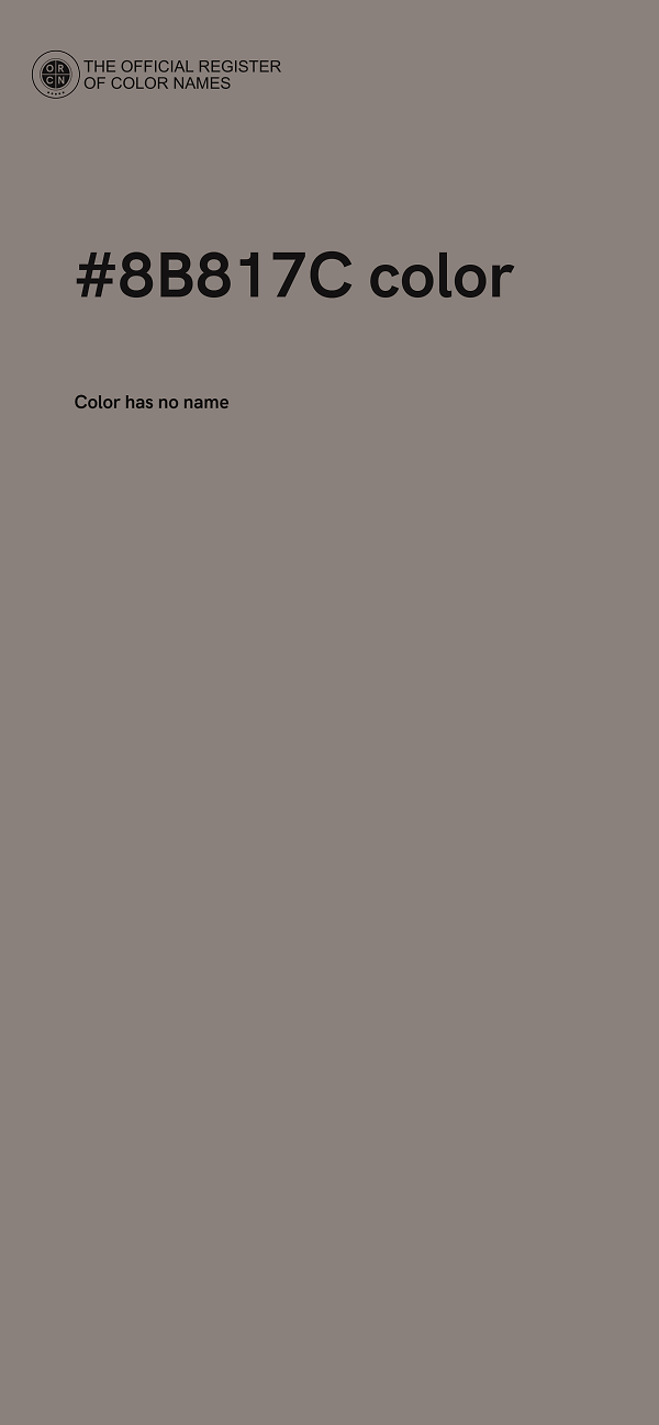 #8B817C color image