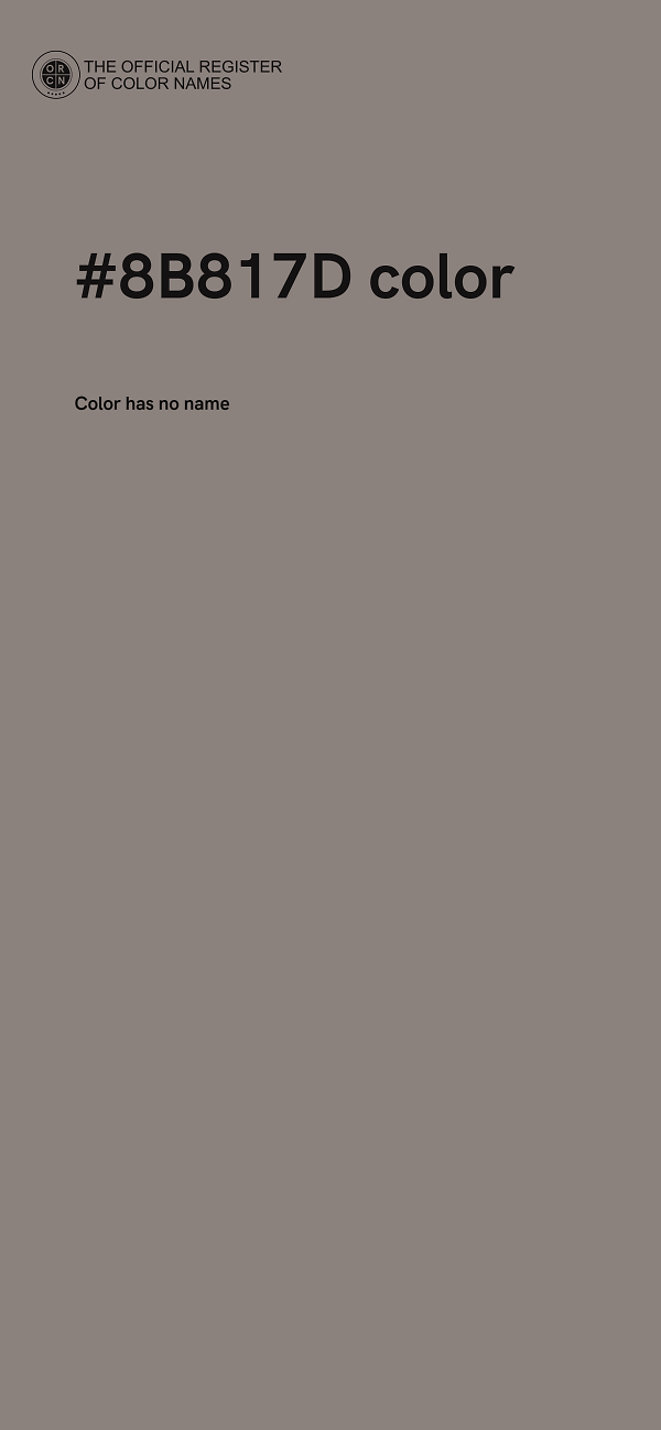 #8B817D color image