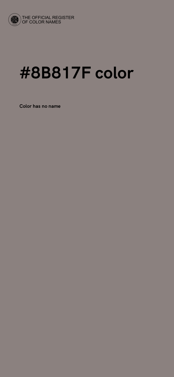 #8B817F color image