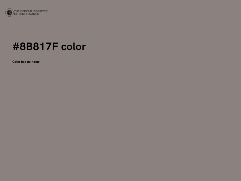 #8B817F color image