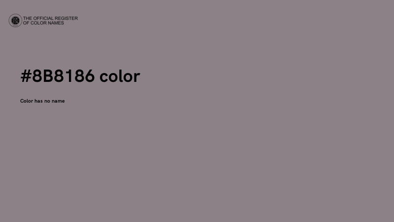 #8B8186 color image