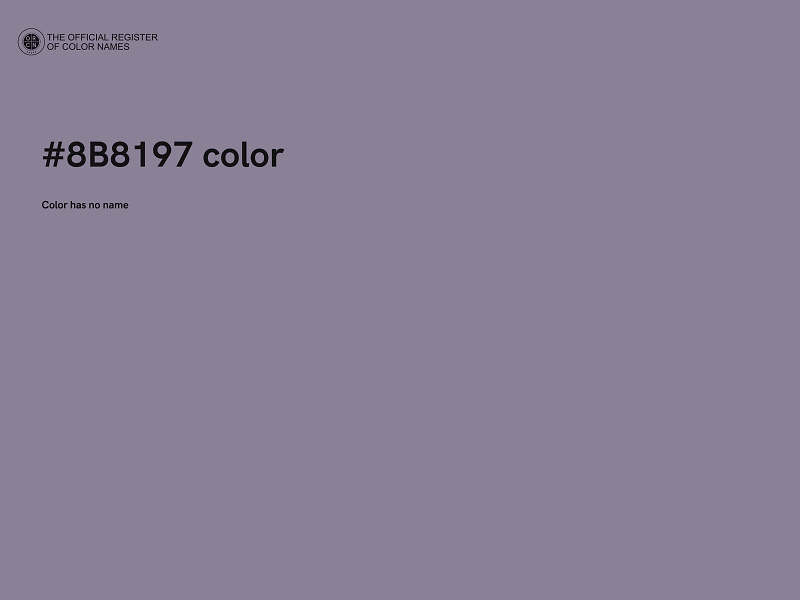 #8B8197 color image