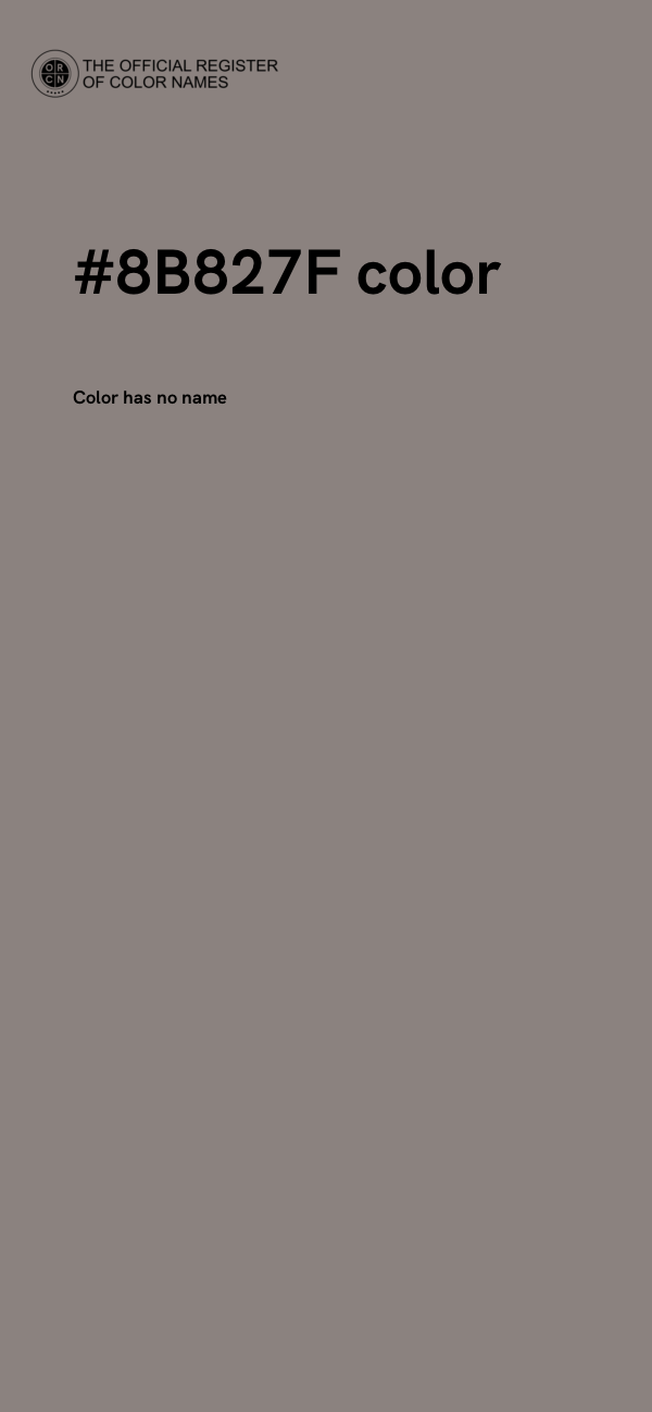#8B827F color image