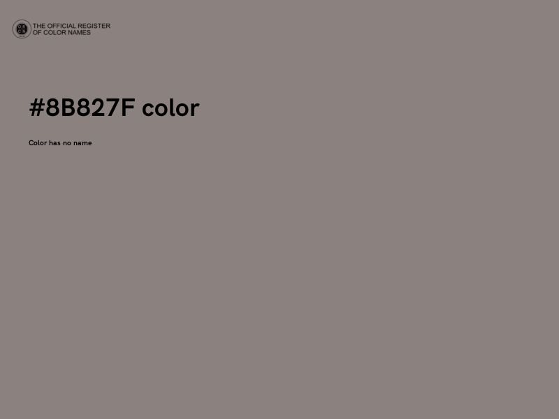 #8B827F color image