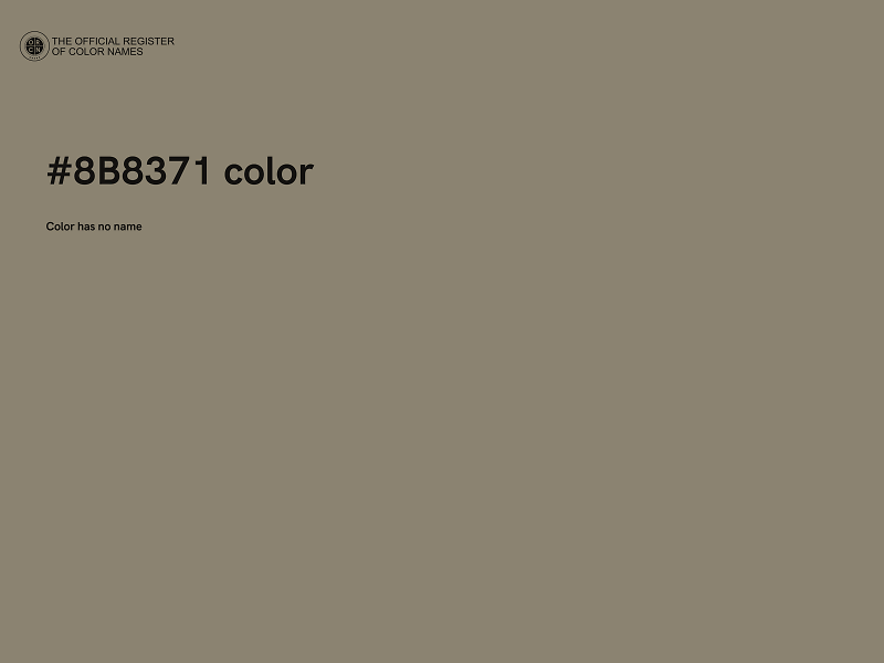 #8B8371 color image