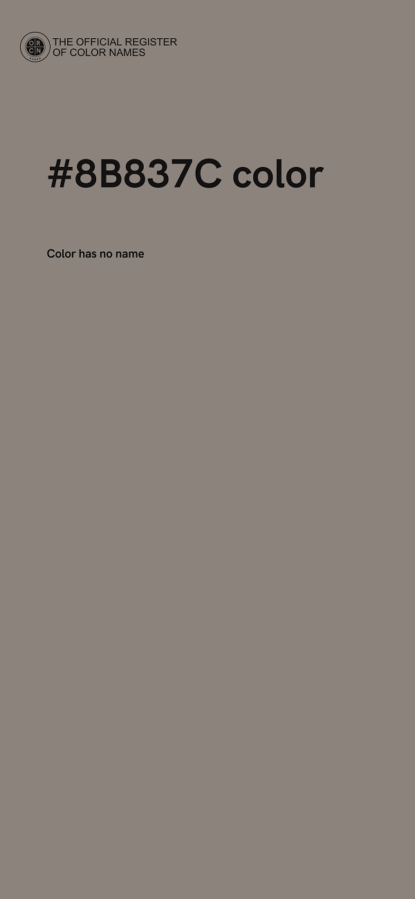 #8B837C color image
