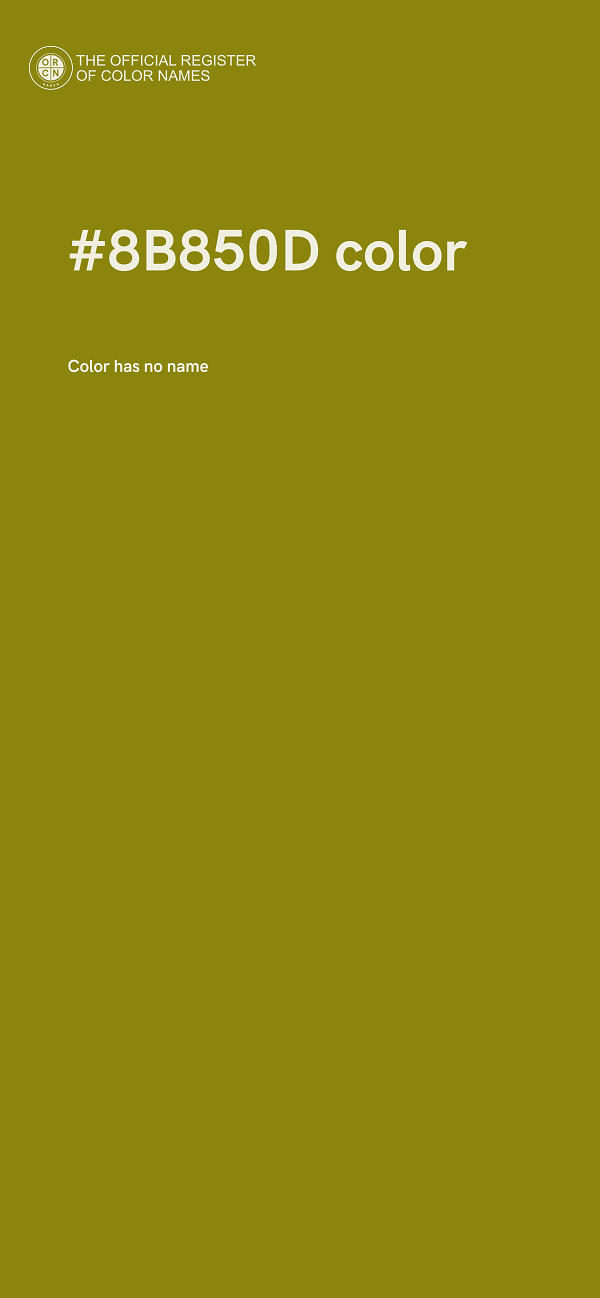 #8B850D color image