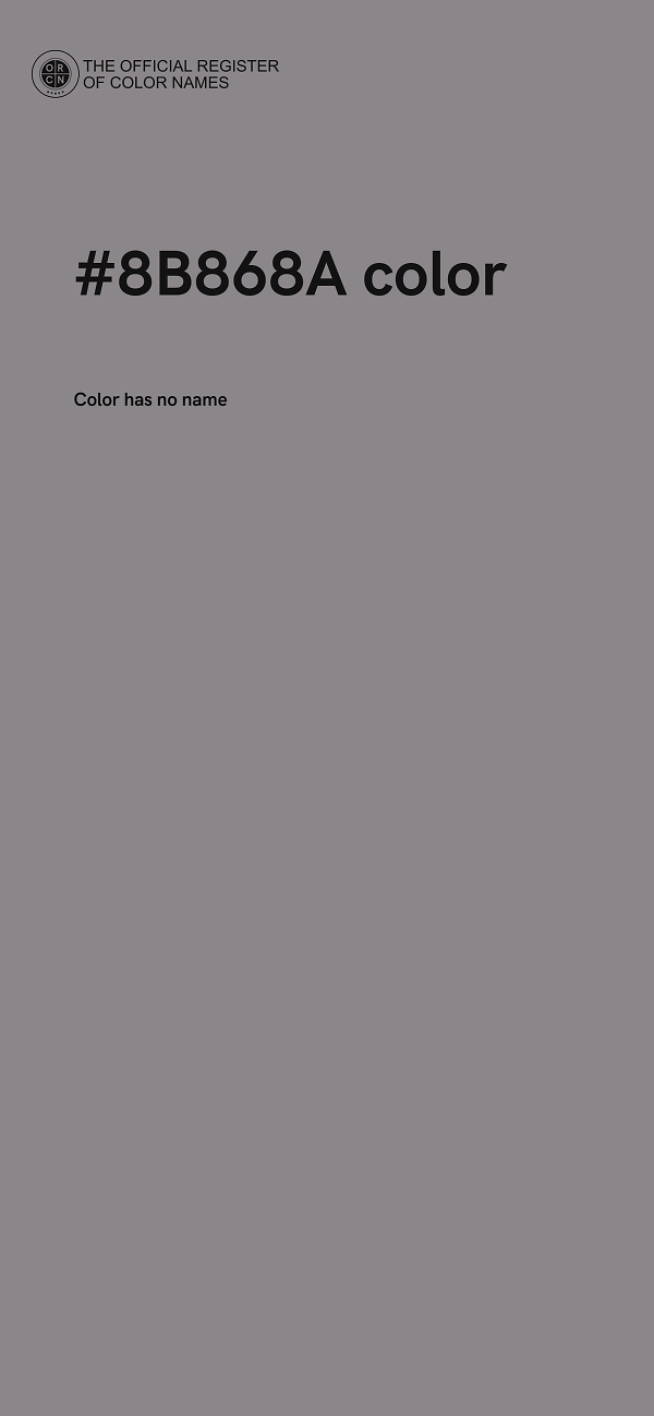 #8B868A color image