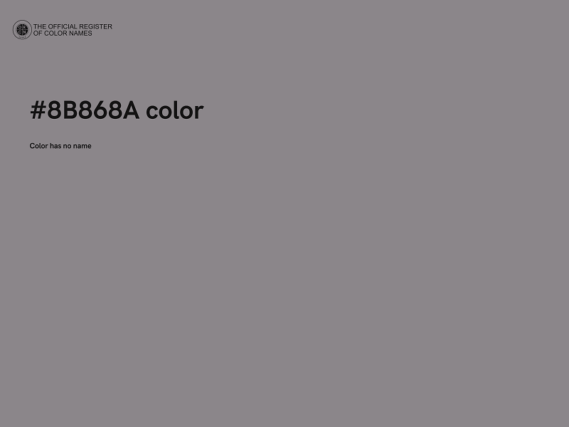 #8B868A color image