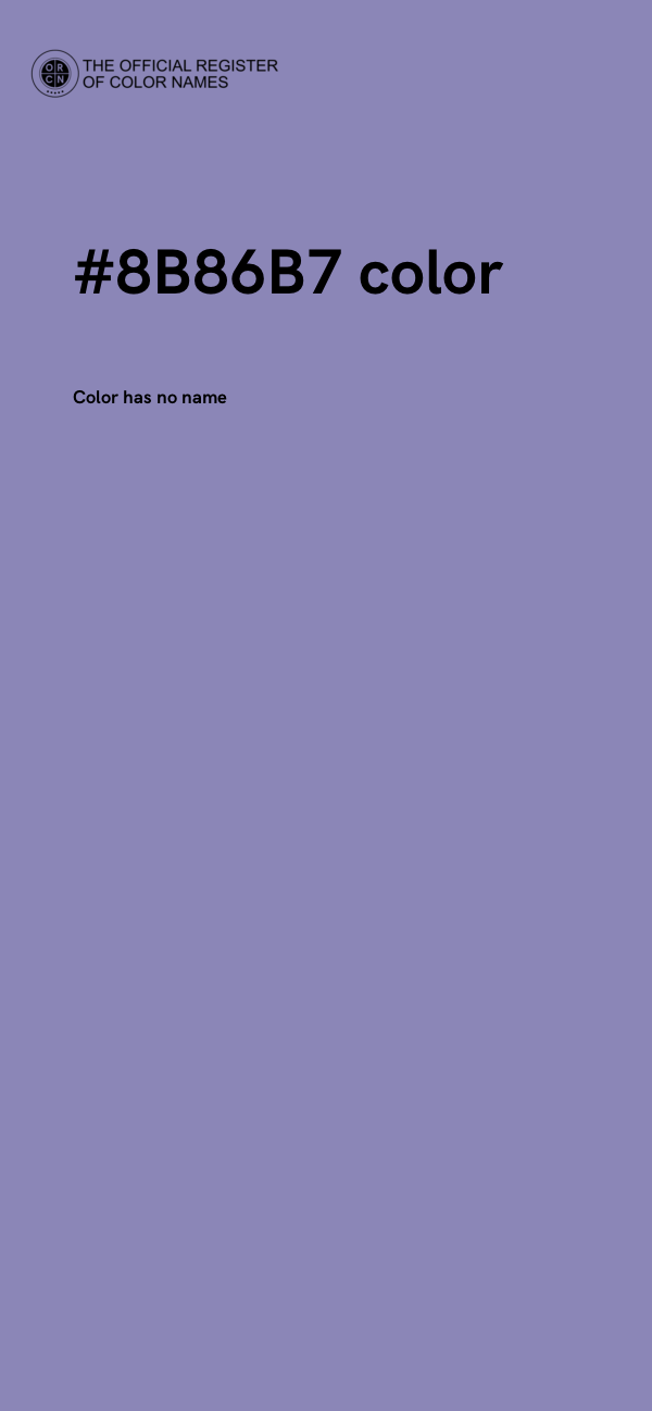 #8B86B7 color image