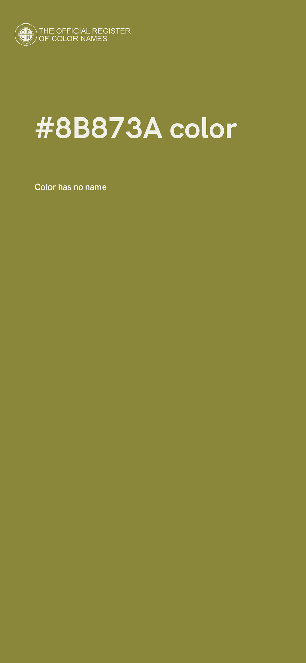 #8B873A color image