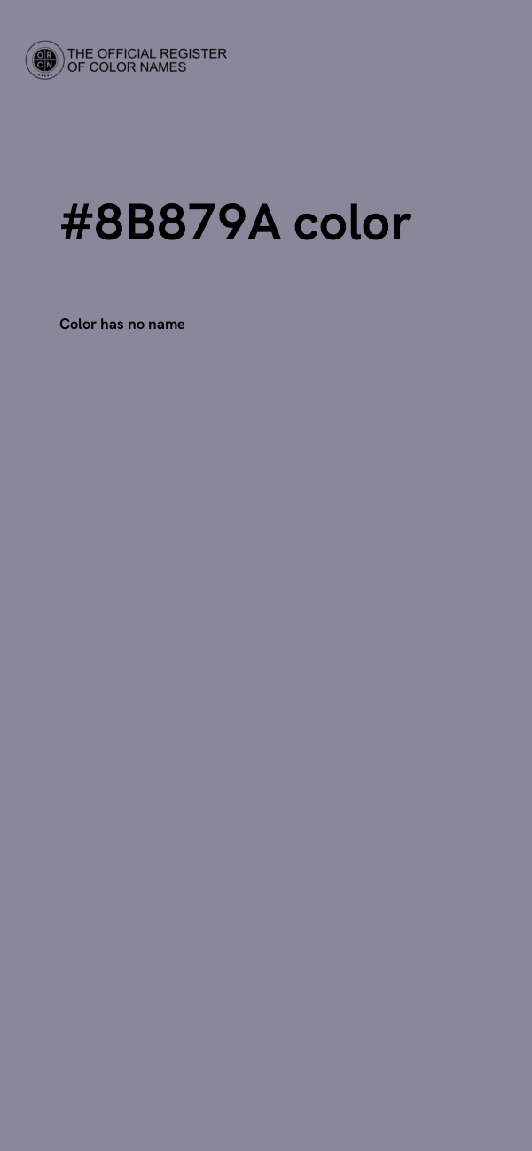 #8B879A color image