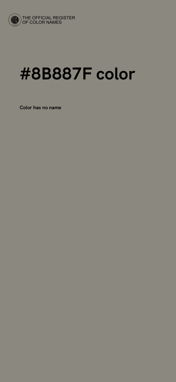 #8B887F color image