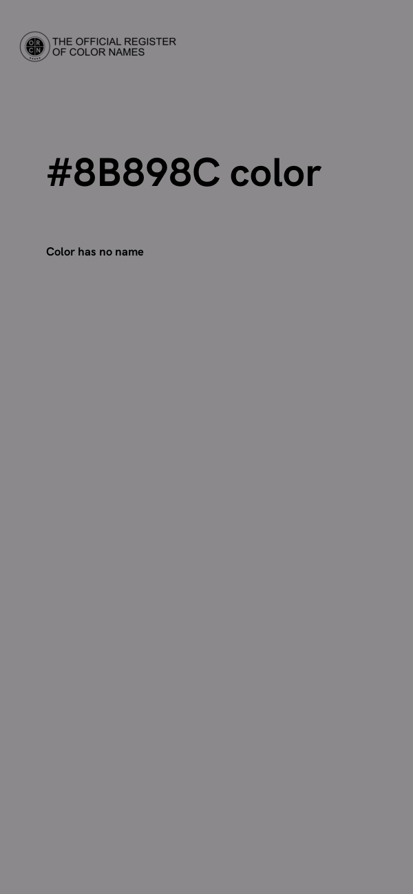 #8B898C color image