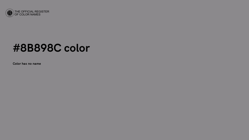 #8B898C color image