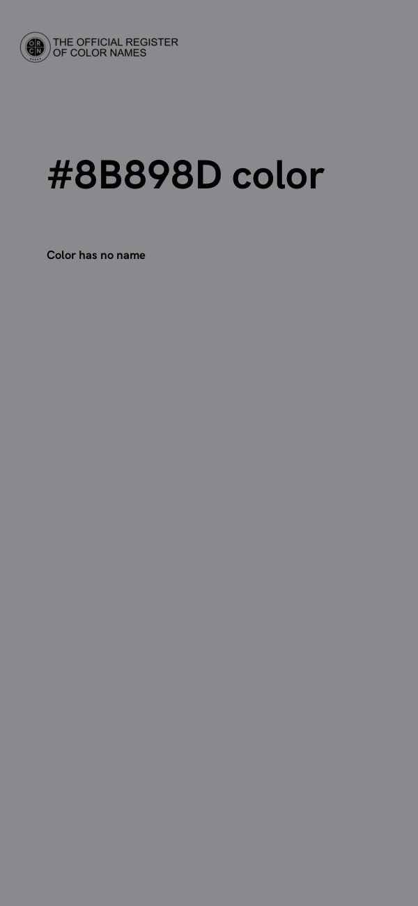 #8B898D color image