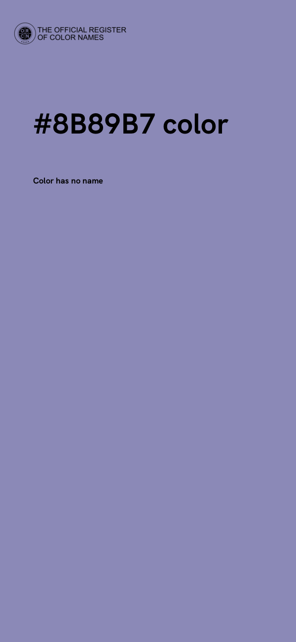 #8B89B7 color image