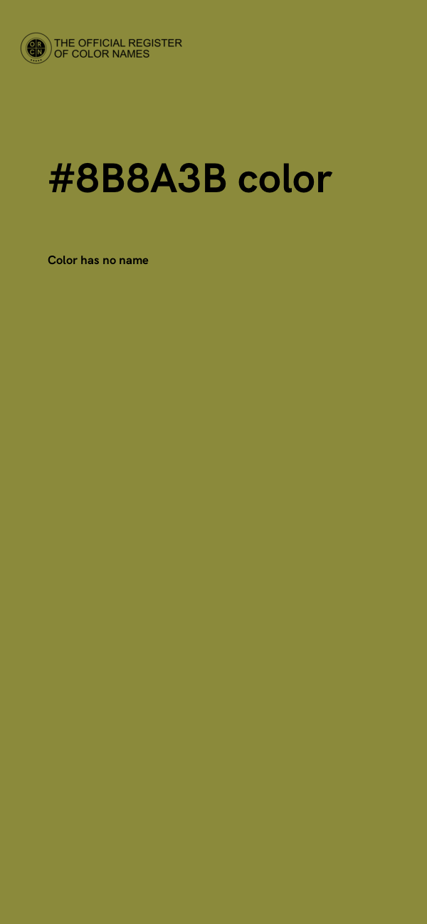 #8B8A3B color image