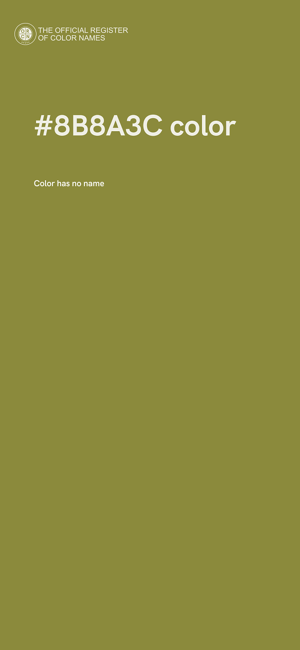 #8B8A3C color image