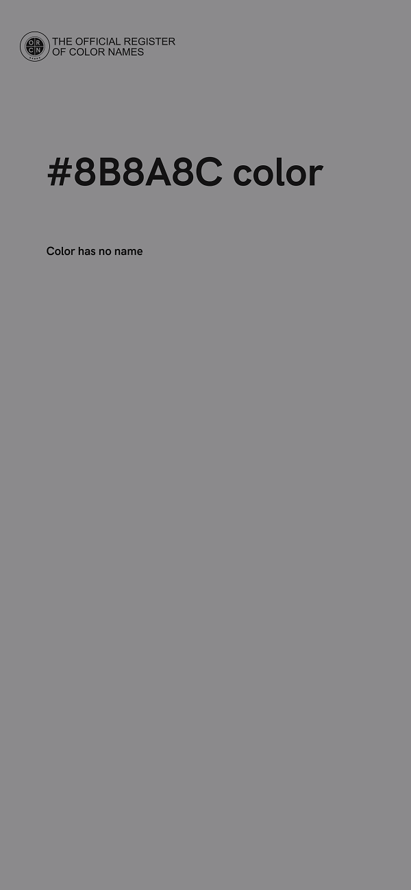 #8B8A8C color image