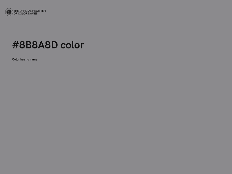 #8B8A8D color image