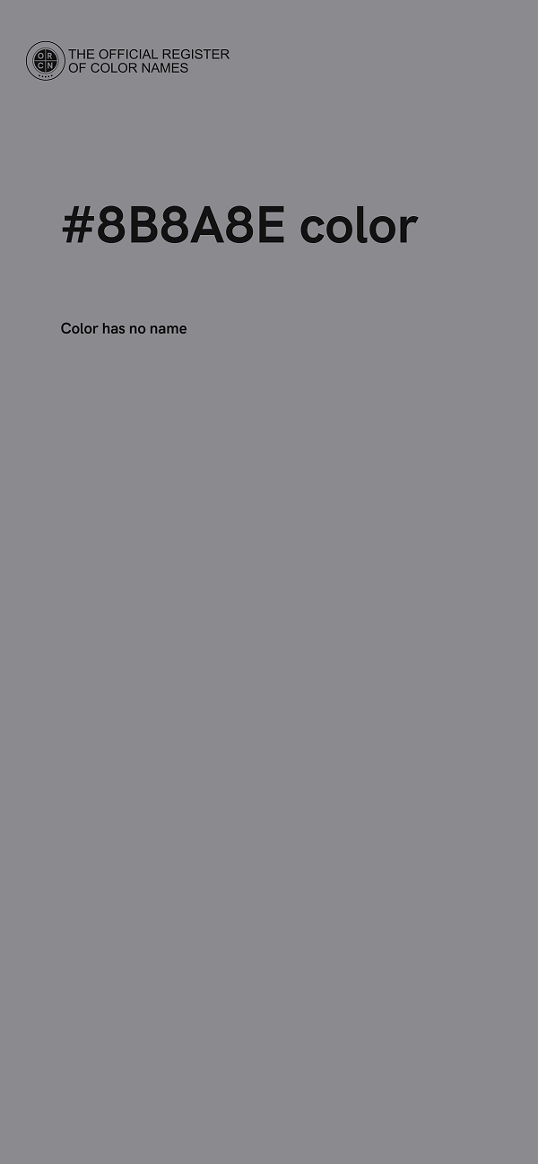 #8B8A8E color image