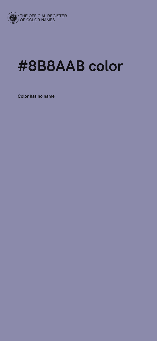 #8B8AAB color image