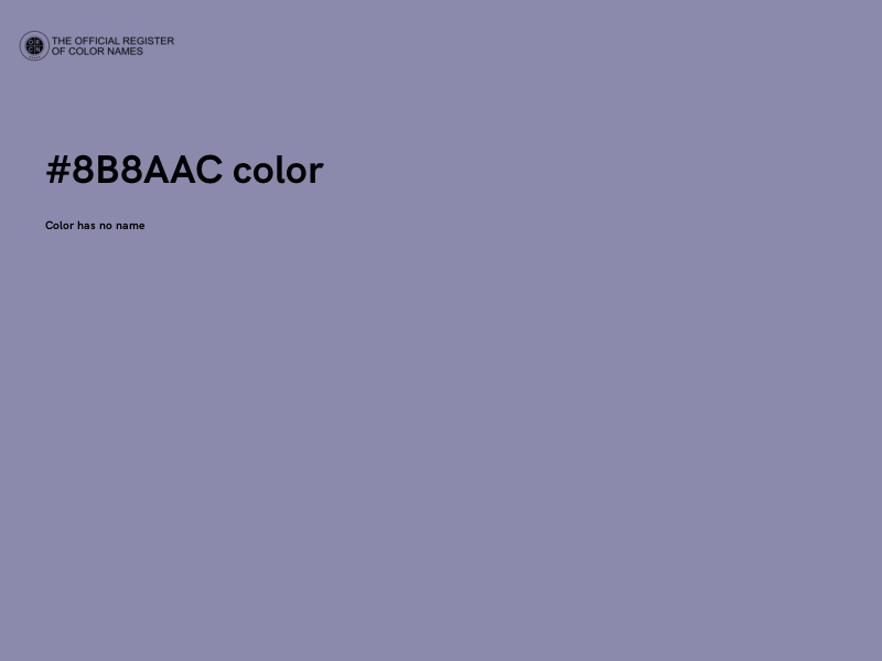 #8B8AAC color image