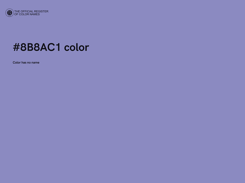 #8B8AC1 color image