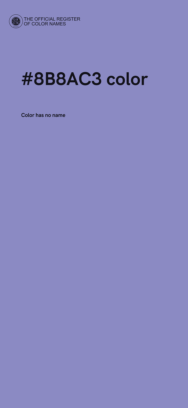 #8B8AC3 color image