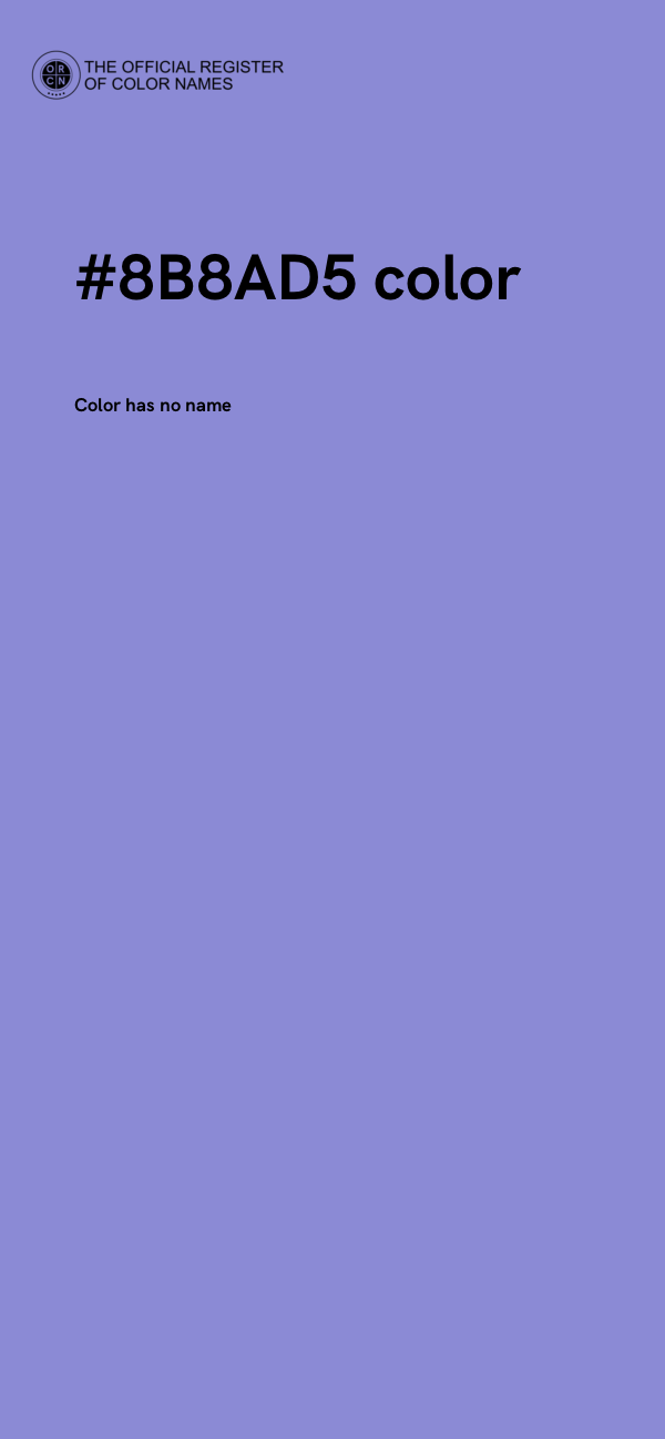 #8B8AD5 color image