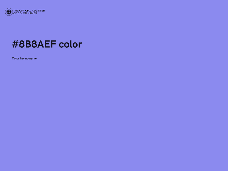 #8B8AEF color image