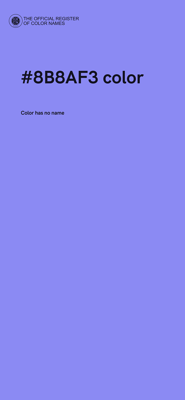 #8B8AF3 color image