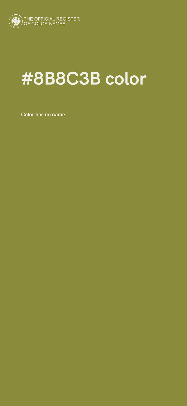 #8B8C3B color image