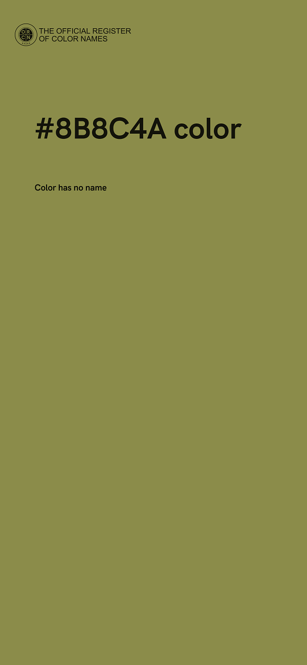 #8B8C4A color image