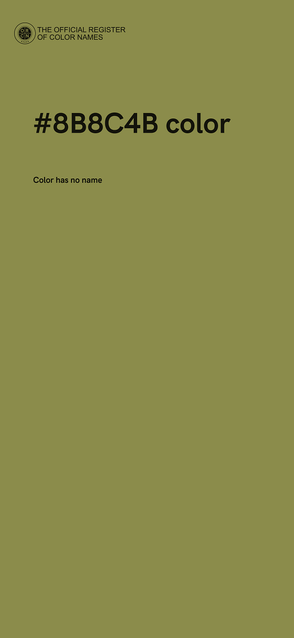 #8B8C4B color image