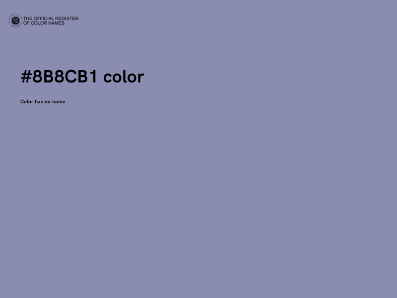 #8B8CB1 color image