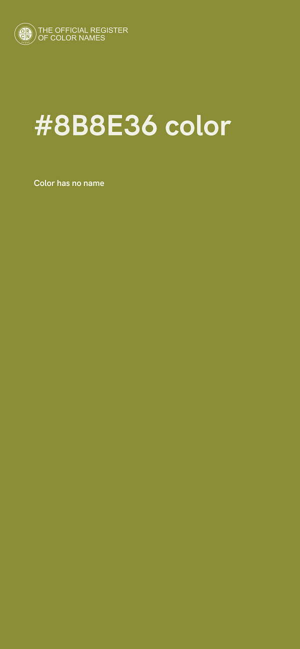 #8B8E36 color image