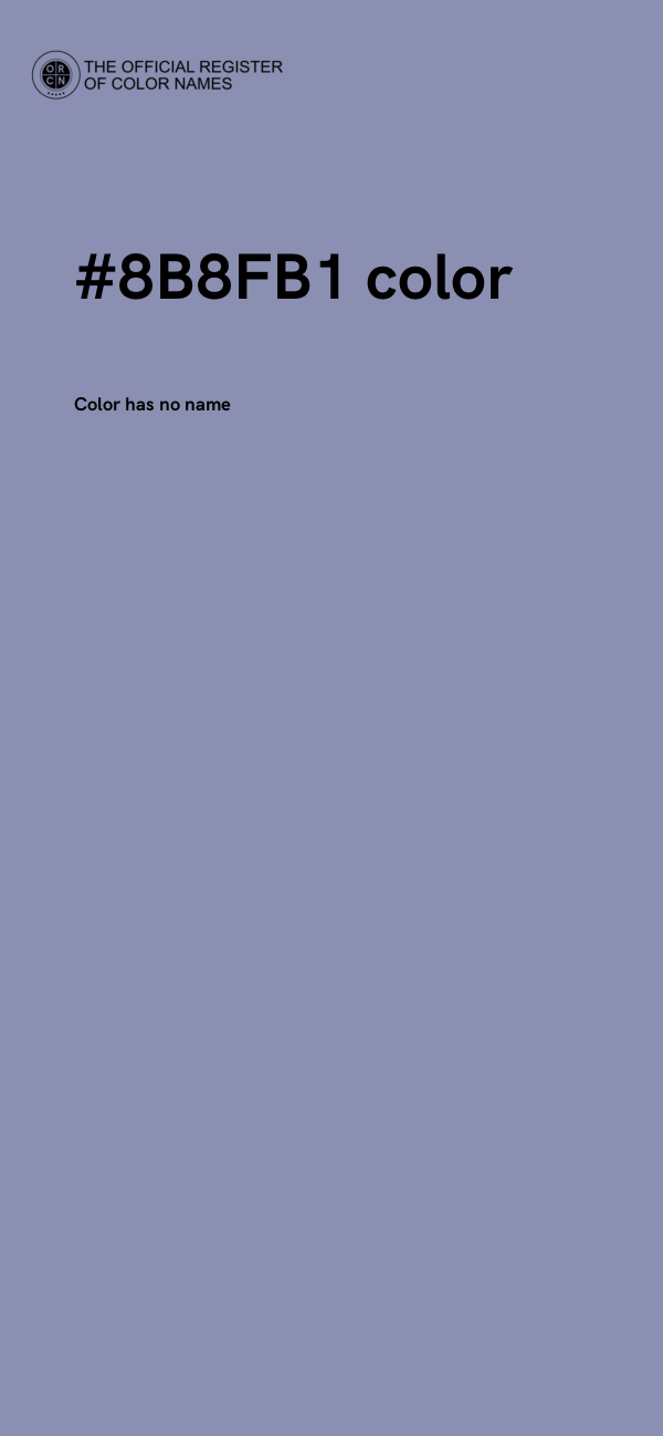 #8B8FB1 color image