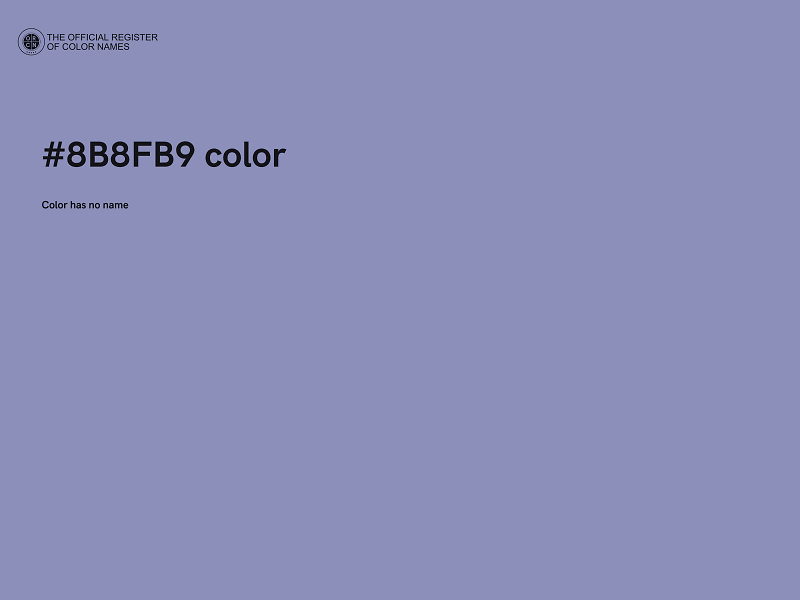 #8B8FB9 color image