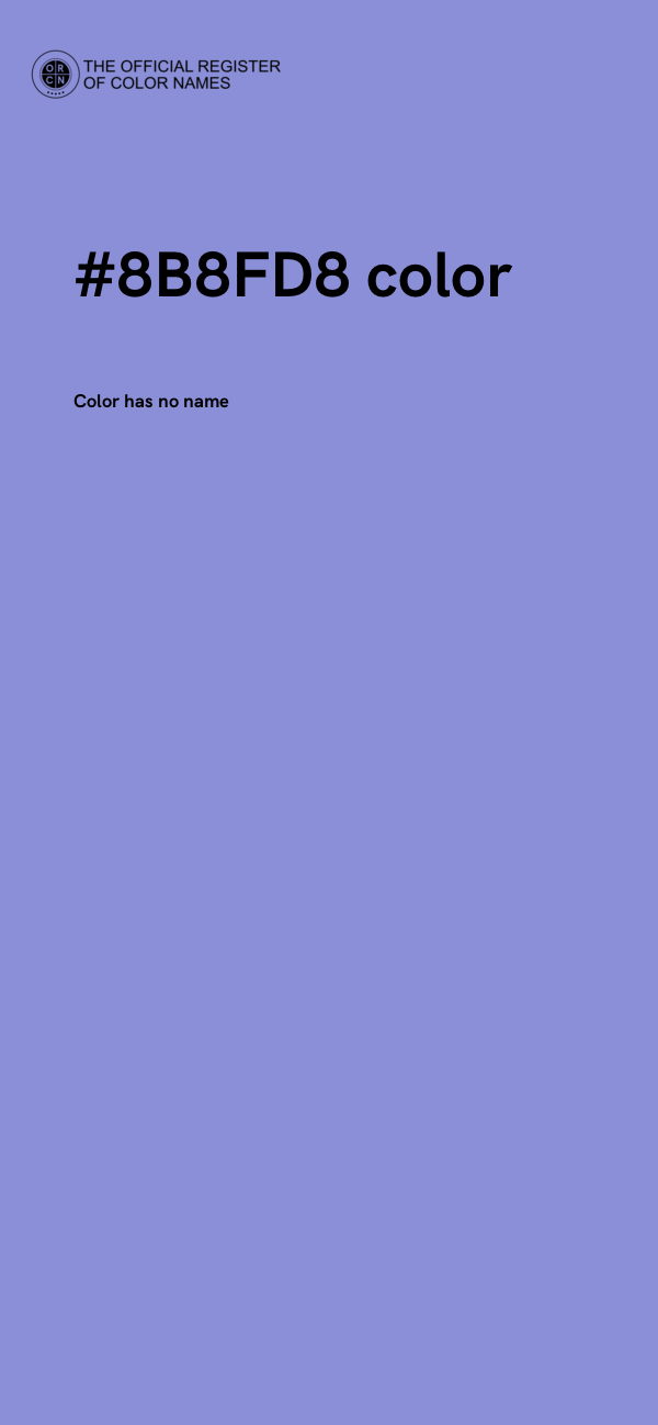 #8B8FD8 color image