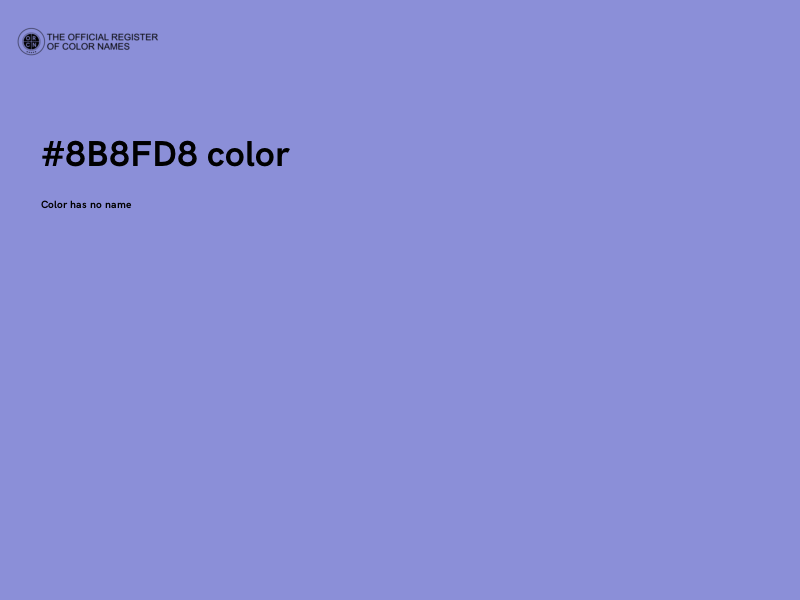 #8B8FD8 color image
