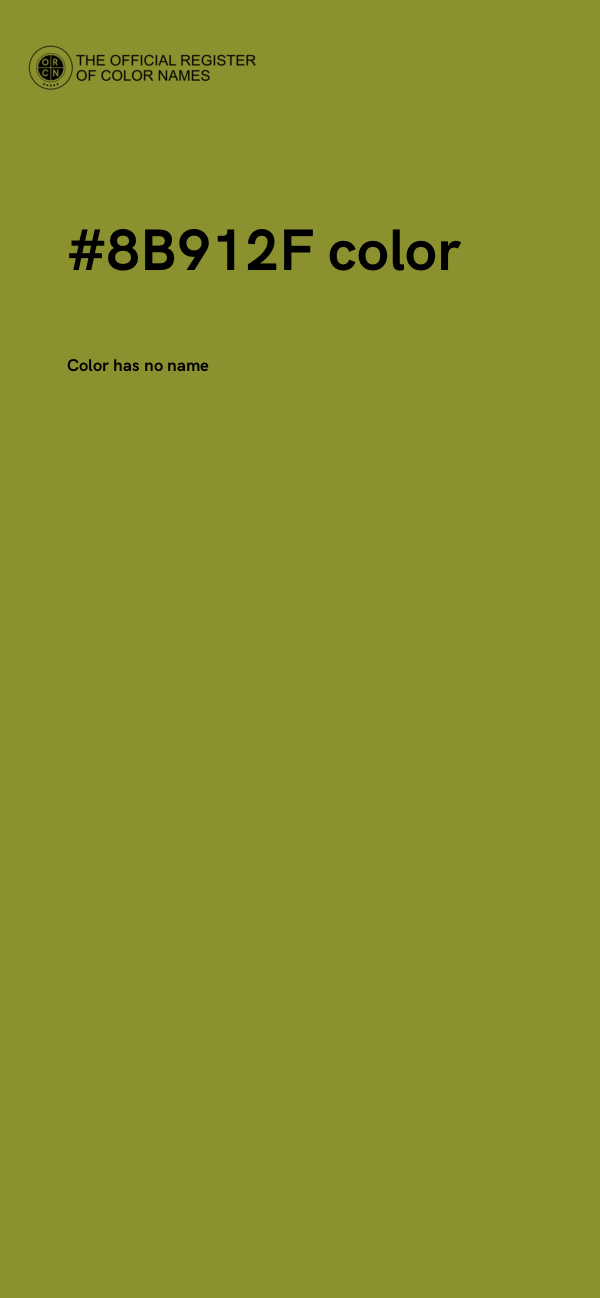 #8B912F color image