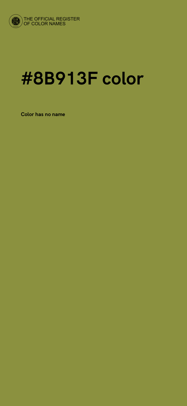 #8B913F color image