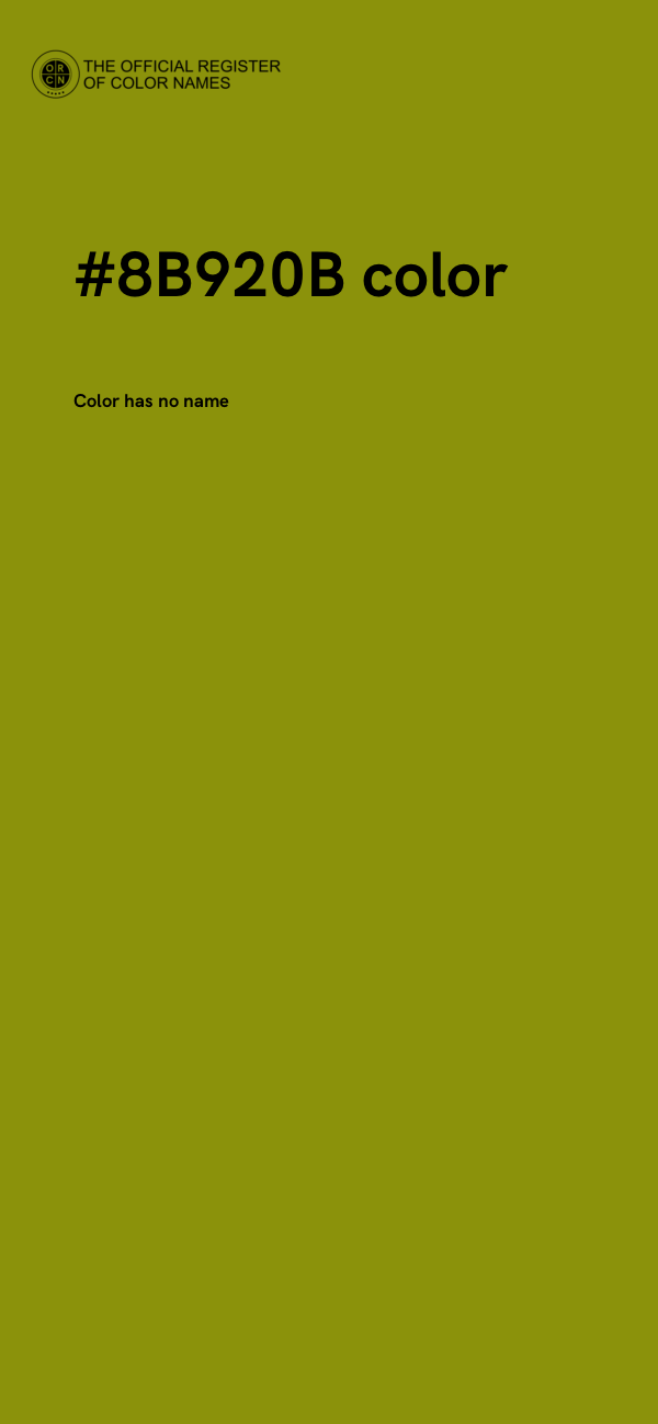 #8B920B color image