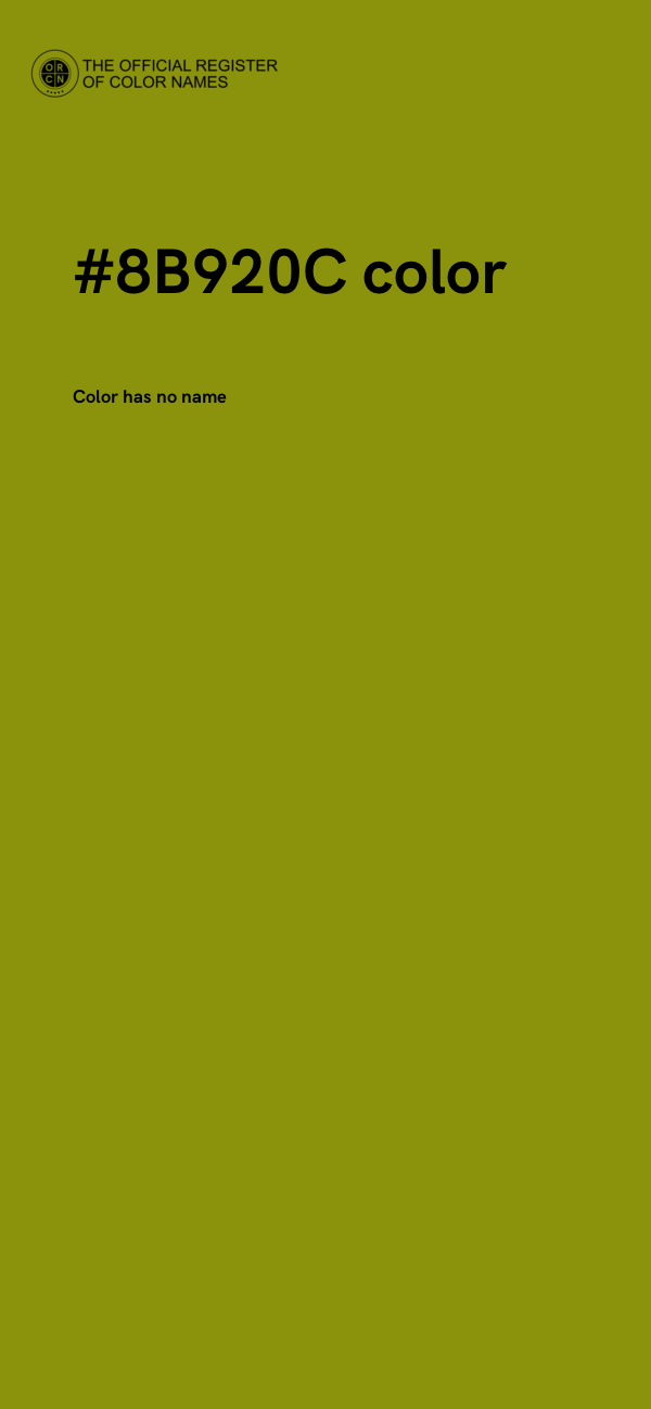 #8B920C color image