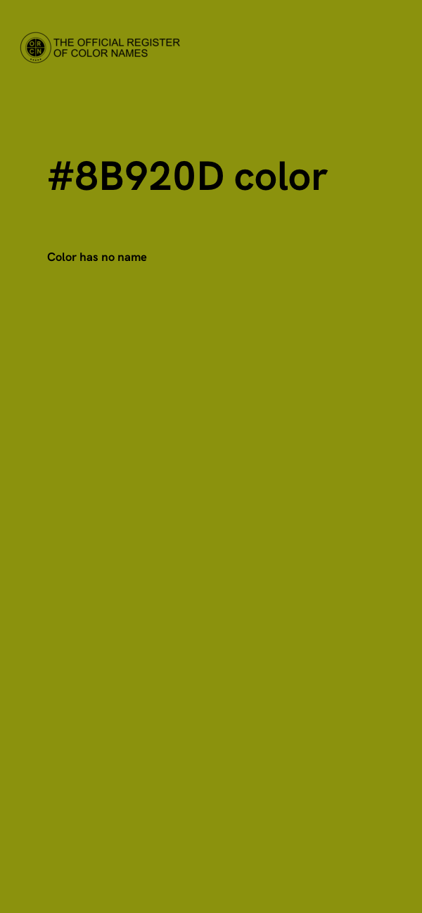 #8B920D color image