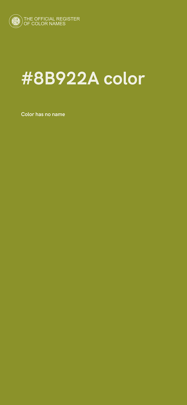 #8B922A color image