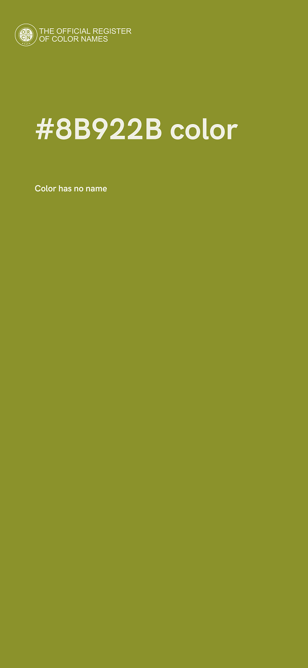 #8B922B color image