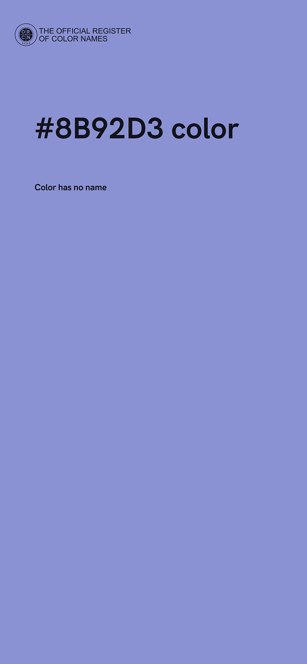 #8B92D3 color image